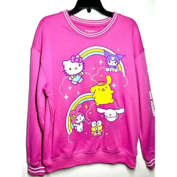 Hello Kitty And Friends Sweatshirt Women's Large Pink Long Sleeve TV Graphic - Picture 3 of 8